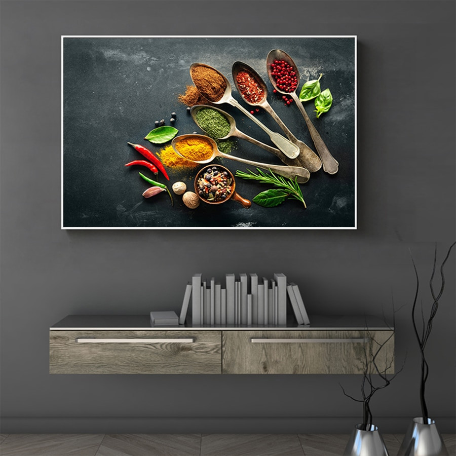 Modern Kitchen Wall Art
 Modern Kitchen Wall Art Canvas Painting Seasoning Picture