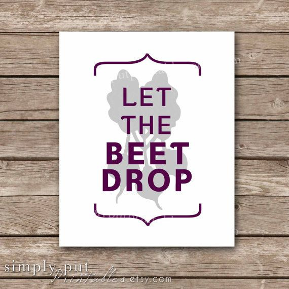 Modern Kitchen Wall Art
 Let the Beet Drop Funny Modern Kitchen Wall by