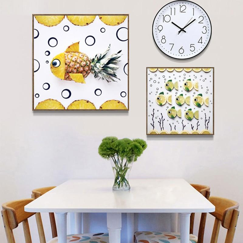Modern Kitchen Wall Art
 Bright Modern Kitchen Wall Art Decor Pineapple Art Lime