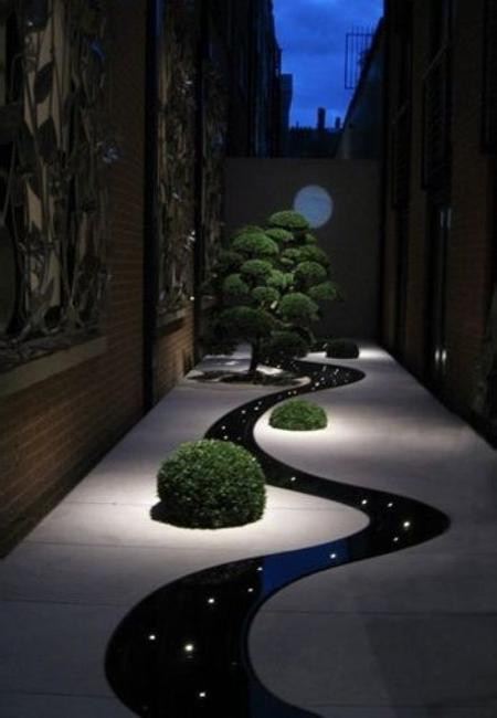 Modern Landscape Lights
 Night Yard Landscaping with Outdoor Lights 25 Beautiful