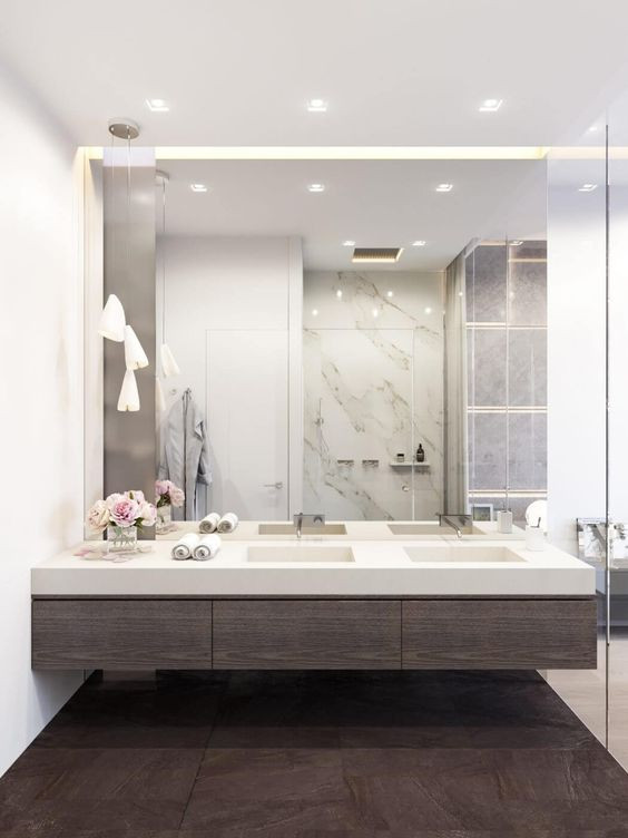 Modern Mirrors For Bathroom
 30 Cool Ideas To Use Big Mirrors In Your Bathroom DigsDigs