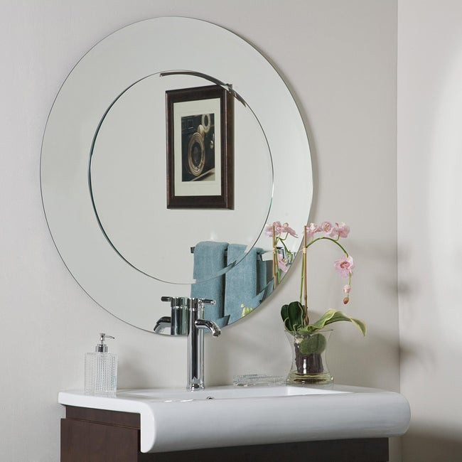 Modern Mirrors For Bathroom
 Oriana Round Modern Bathroom Mirror Free Shipping Today