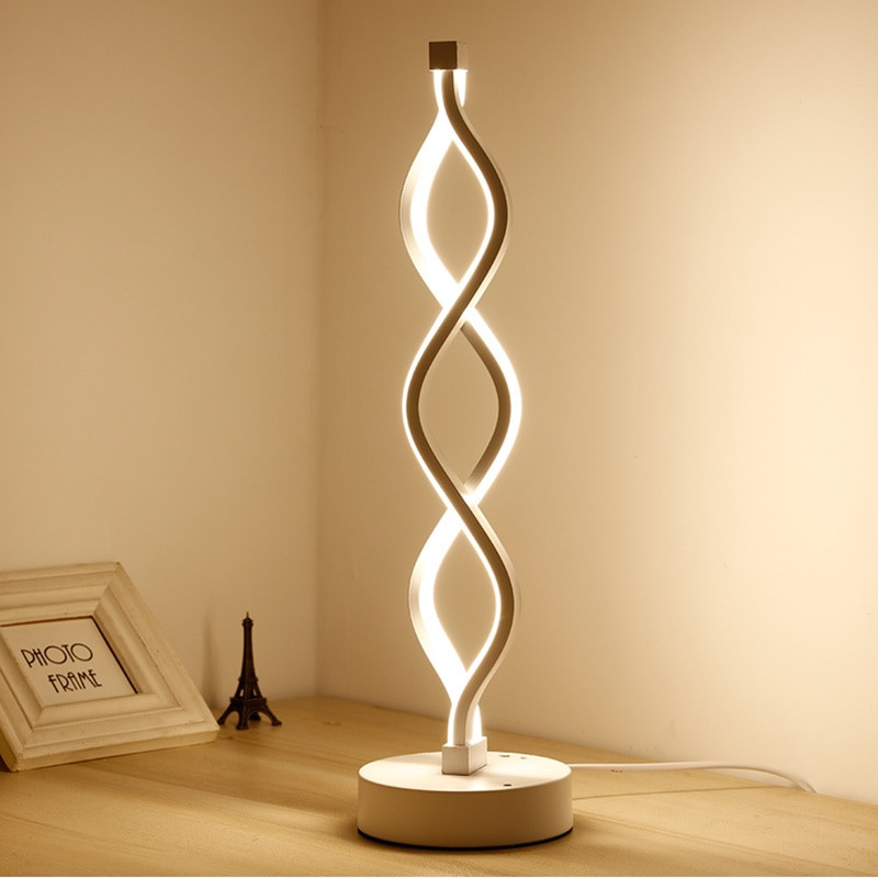 Modern Table Lamps For Bedroom
 Creative Design Spiral Modern Table Light Acrylic Table