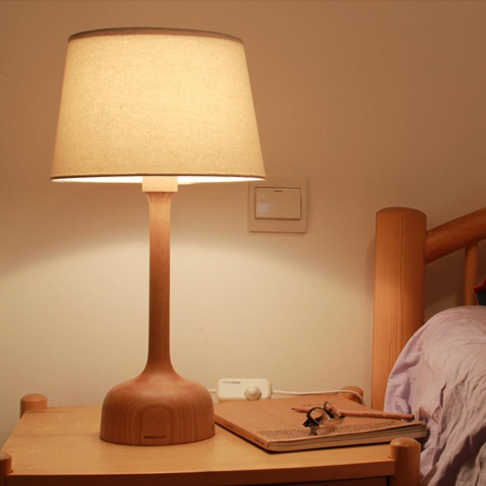 Modern Table Lamps For Bedroom
 Modern Brief DIY 20" Black Walnut E14 Bedroom Room Light