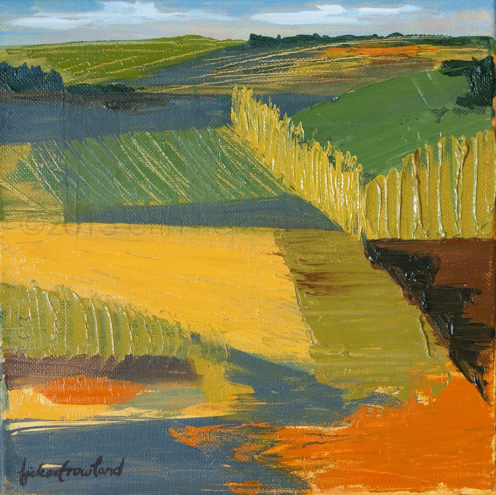 Modernist Landscape Paintings
 Expressionist Landscape Painting Crop Fields Modern Abstract