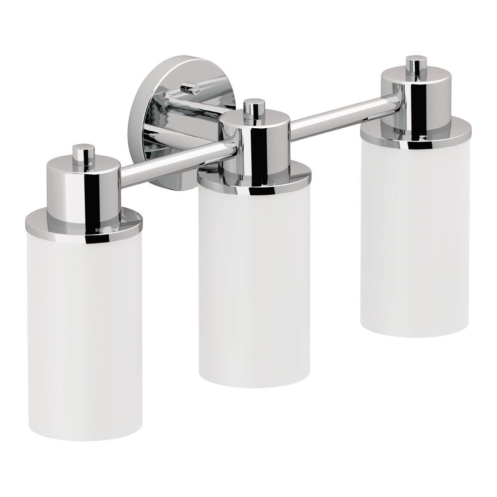 Moen Bathroom Lighting
 Moen DN0763CH Iso 3 Globe Bath Light Chrome Vanity