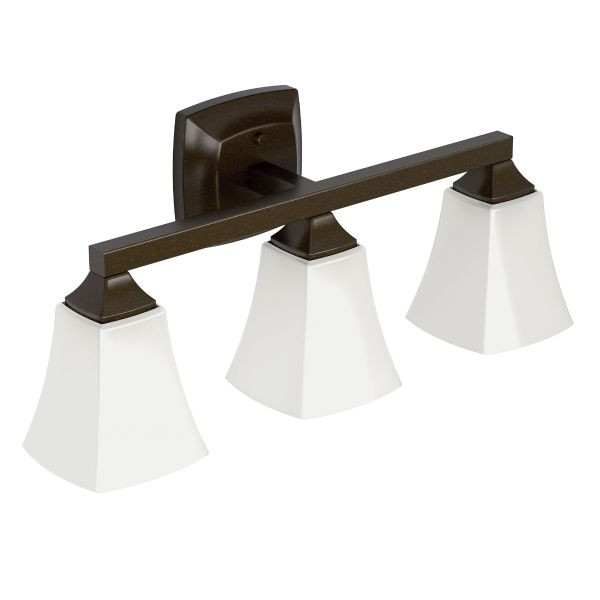 Moen Bathroom Lighting
 Voss oil rubbed bronze three globe bath light YB5163ORB