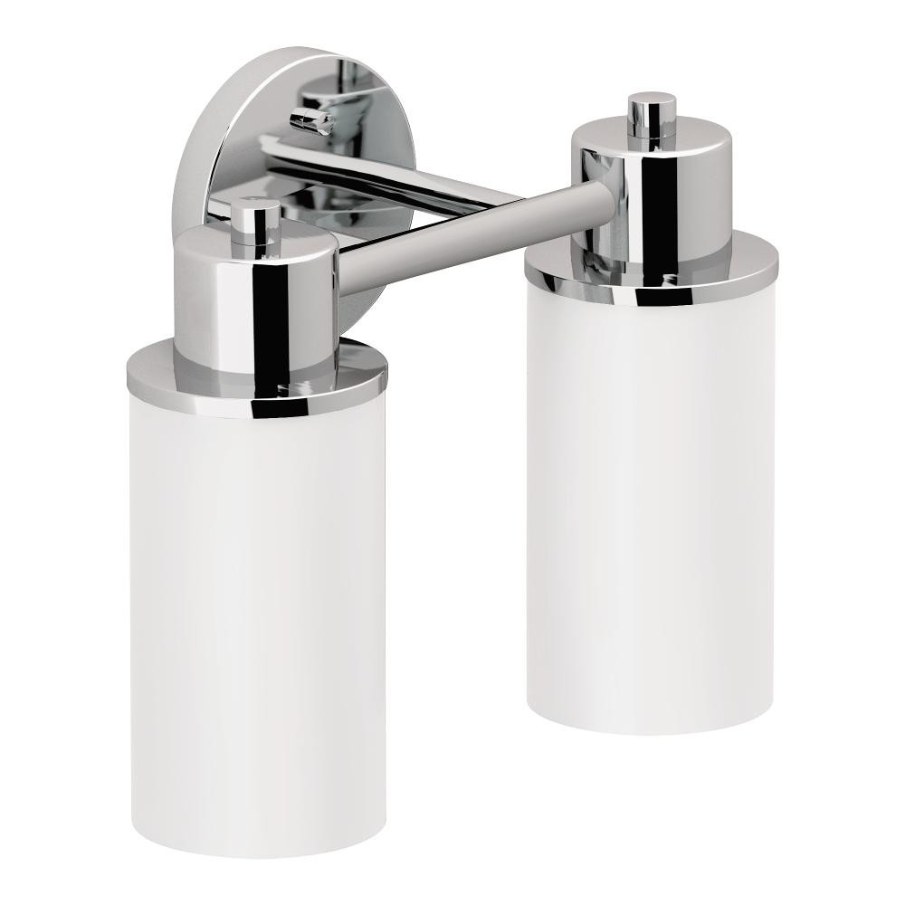 Moen Bathroom Lighting
 Moen DN0762CH Iso 2 Light Dual Mount Bath Bathroom Vanity