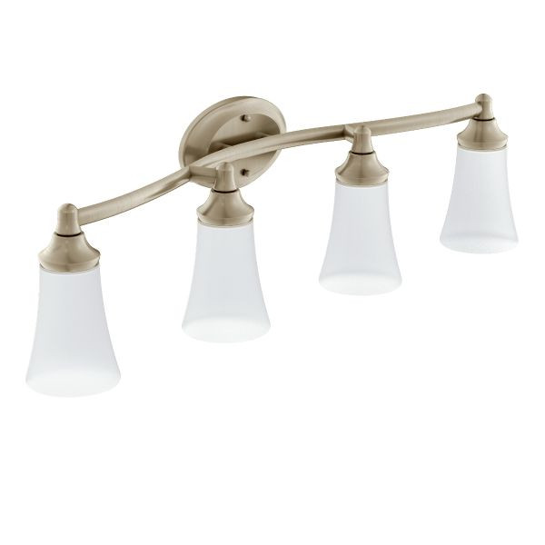 Moen Bathroom Lighting
 Eva brushed nickel four globe bath light YB2864BN Moen