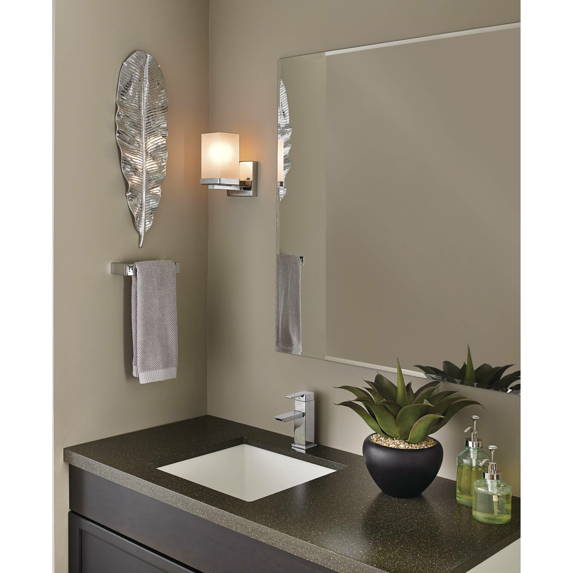 Moen Bathroom Lighting
 Moen 90 Degree 1 Light Bath Sconce & Reviews