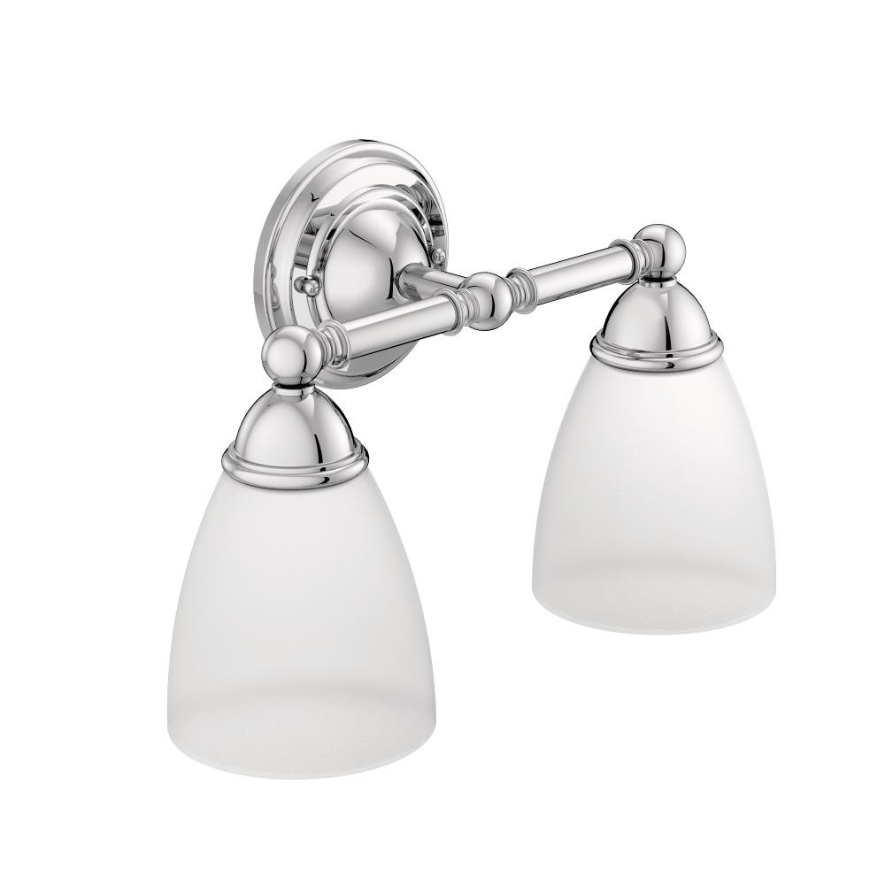 Moen Bathroom Lighting
 Moen YB2262CH Brantford 2 Dual Mount Bath Bathroom Vanity