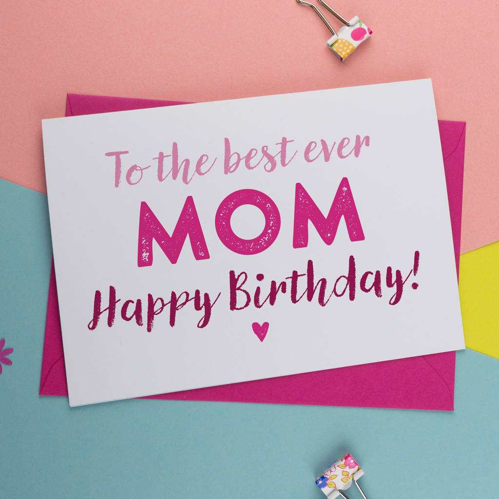 Mom Birthday Card
 The Best Mum Mom Mummy Mother Birthday Card By A Is