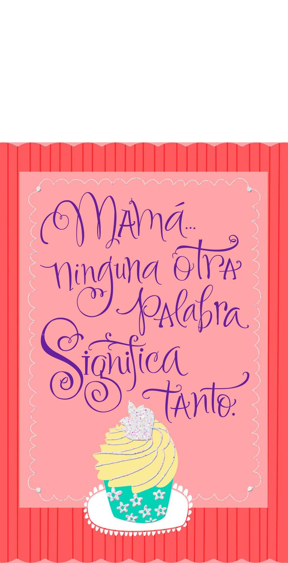 Mom Birthday Card
 Cupcakes Spanish Language Pop Up Mom Birthday Card