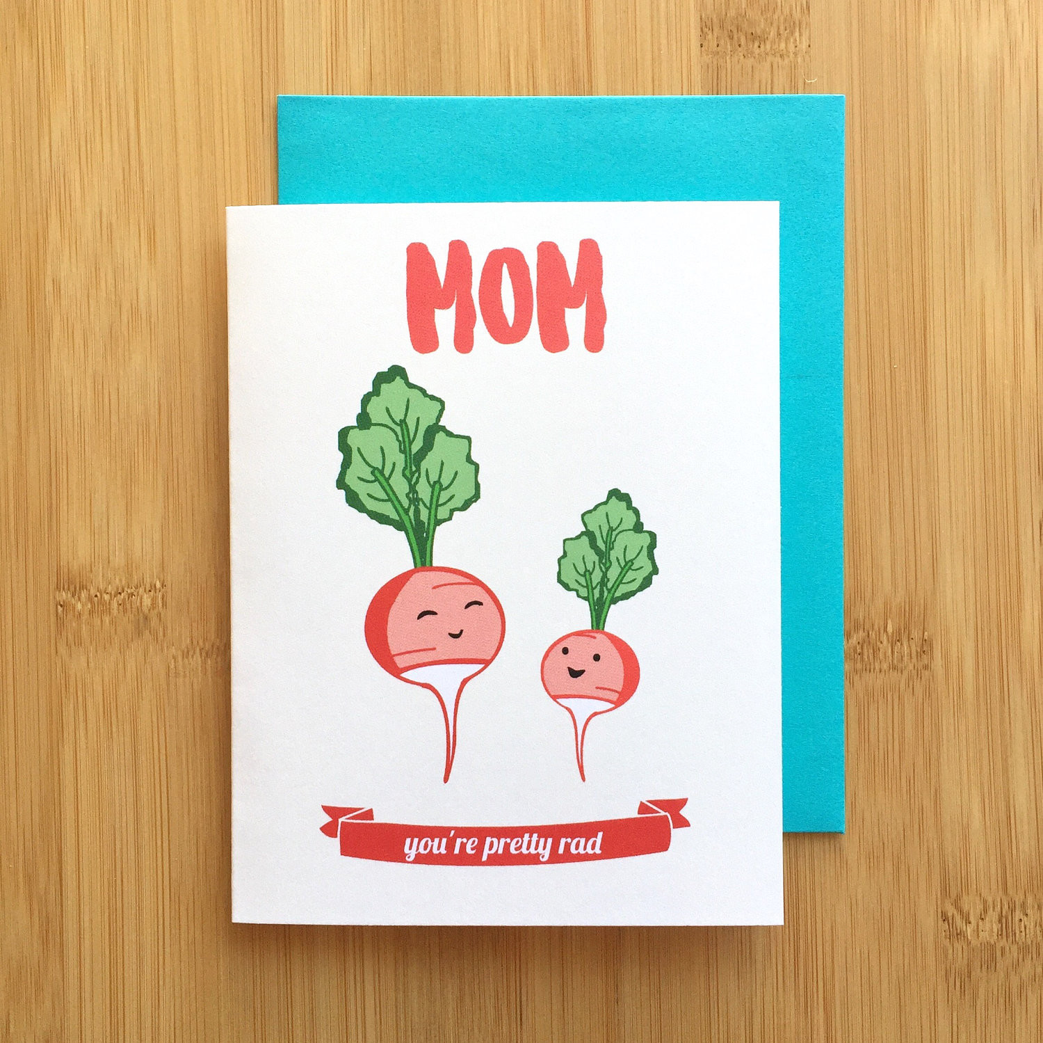 Mom Birthday Cards
 Radish Mom Card Mothers Day Card Mom birthday card