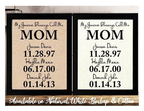 Mom Birthday Gift Ideas From Son
 Mom Gifts Mom From Daughter Mom From Son Mom Birthday