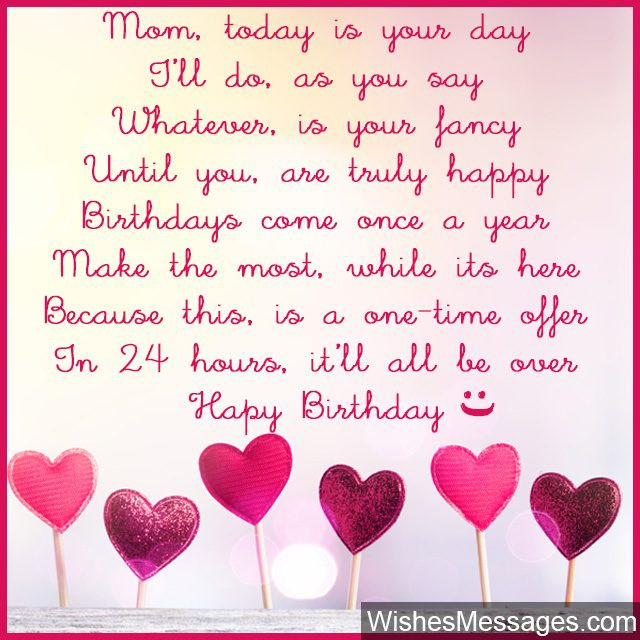 Mom Birthday Quotes Funny
 Birthday Poems for Mom – WishesMessages