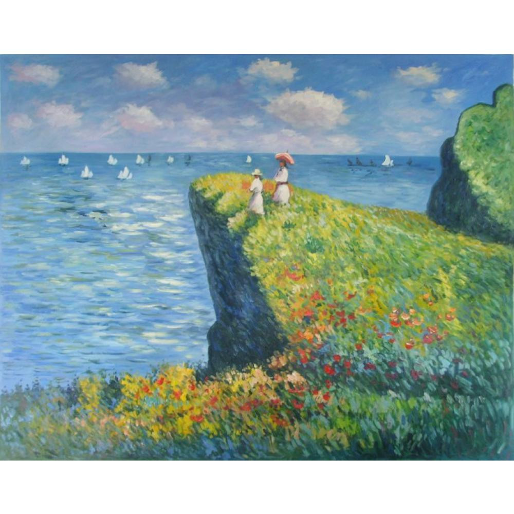 Monet Landscape Paintings
 Decoration oil painting CLIFF WALK AT POURVILLE Claude