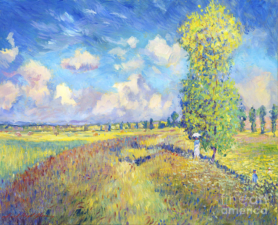 Monet Landscape Paintings
 Summer Poppy Fields sur les traces de Monet Painting by