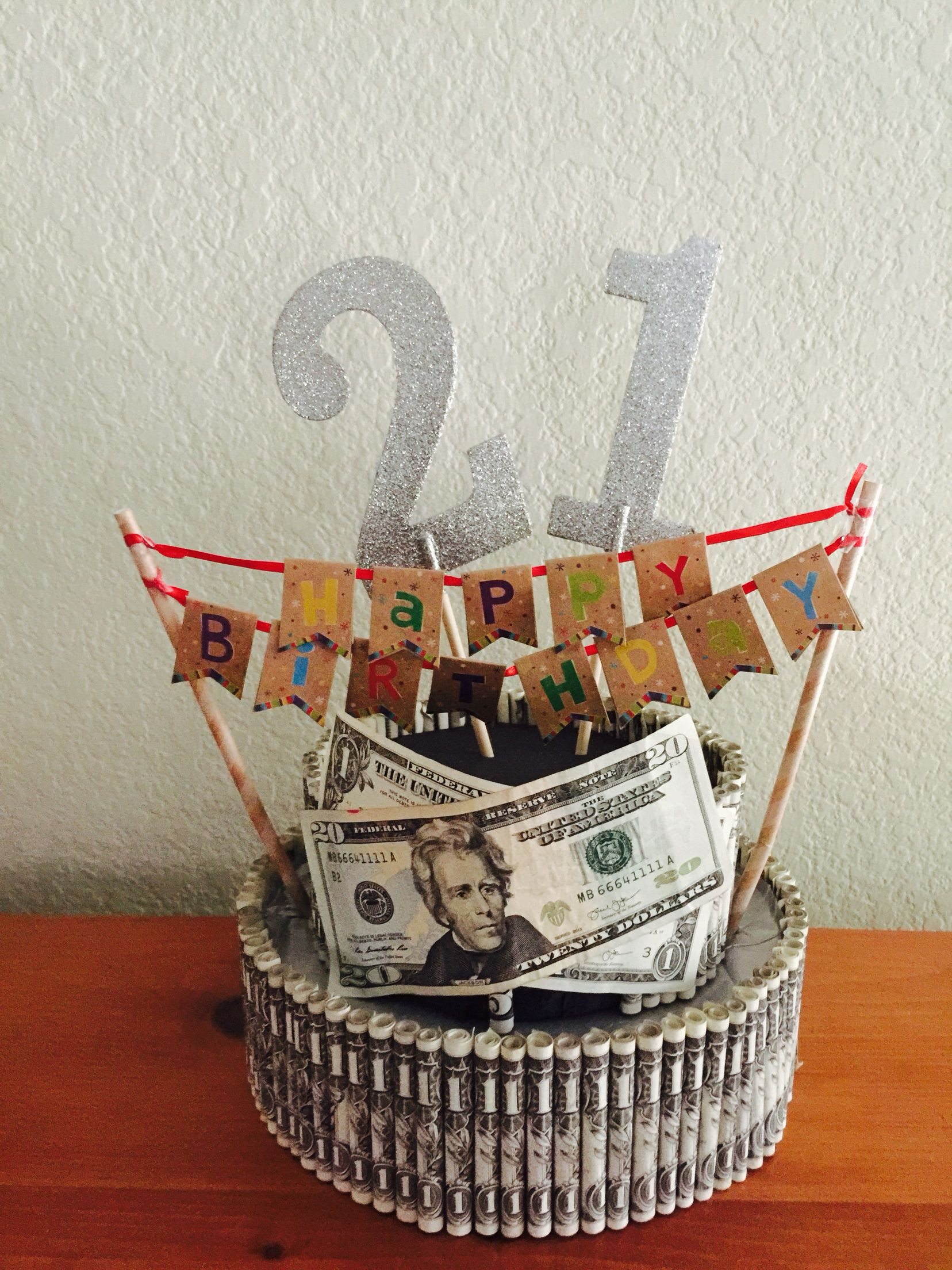 Money Gift Ideas For Birthdays
 21st Birthday money cake