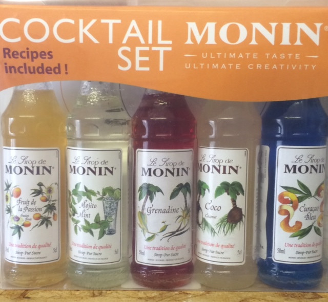 Monin Cocktail Syrups
 Monin Flavoured Coffee Syrup Cocktail Gift Set 5 mini
