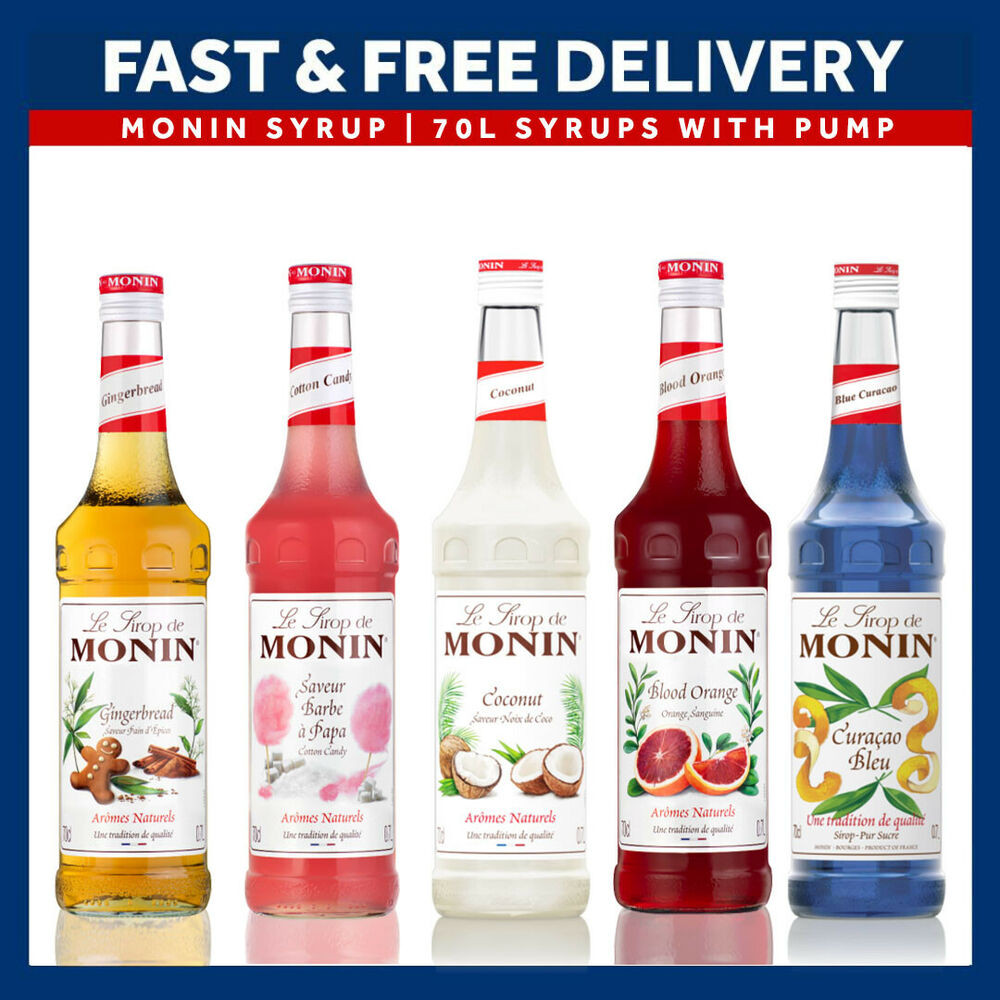Monin Cocktail Syrups
 NEW Monin Coffee & Cocktail 70cl Glass Syrup Flavours