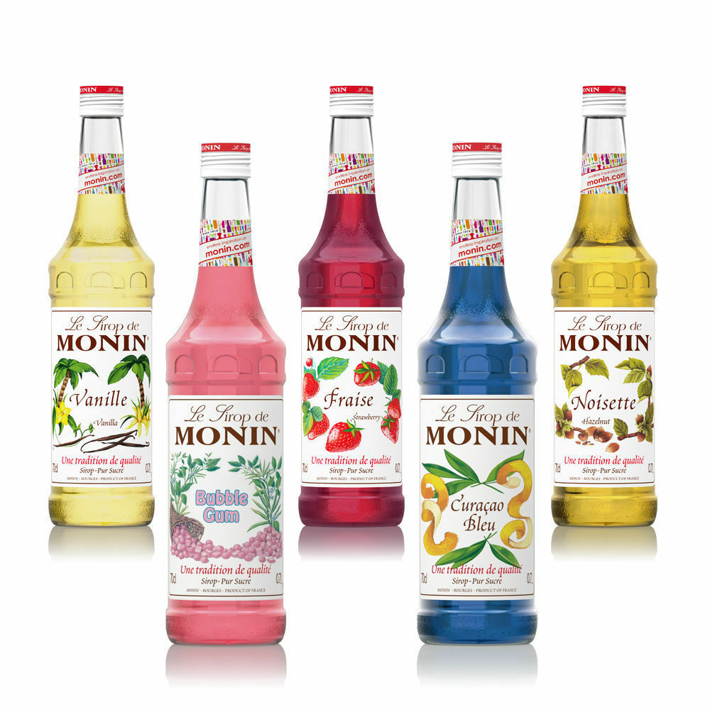 Monin Cocktail Syrups
 70 CL Monin Flavoured Party Cocktail Syrup Glass Bottle