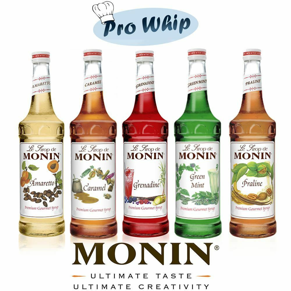 Monin Cocktail Syrups
 Monin Flavoured Coffee & Cocktail Syrups 1L Various
