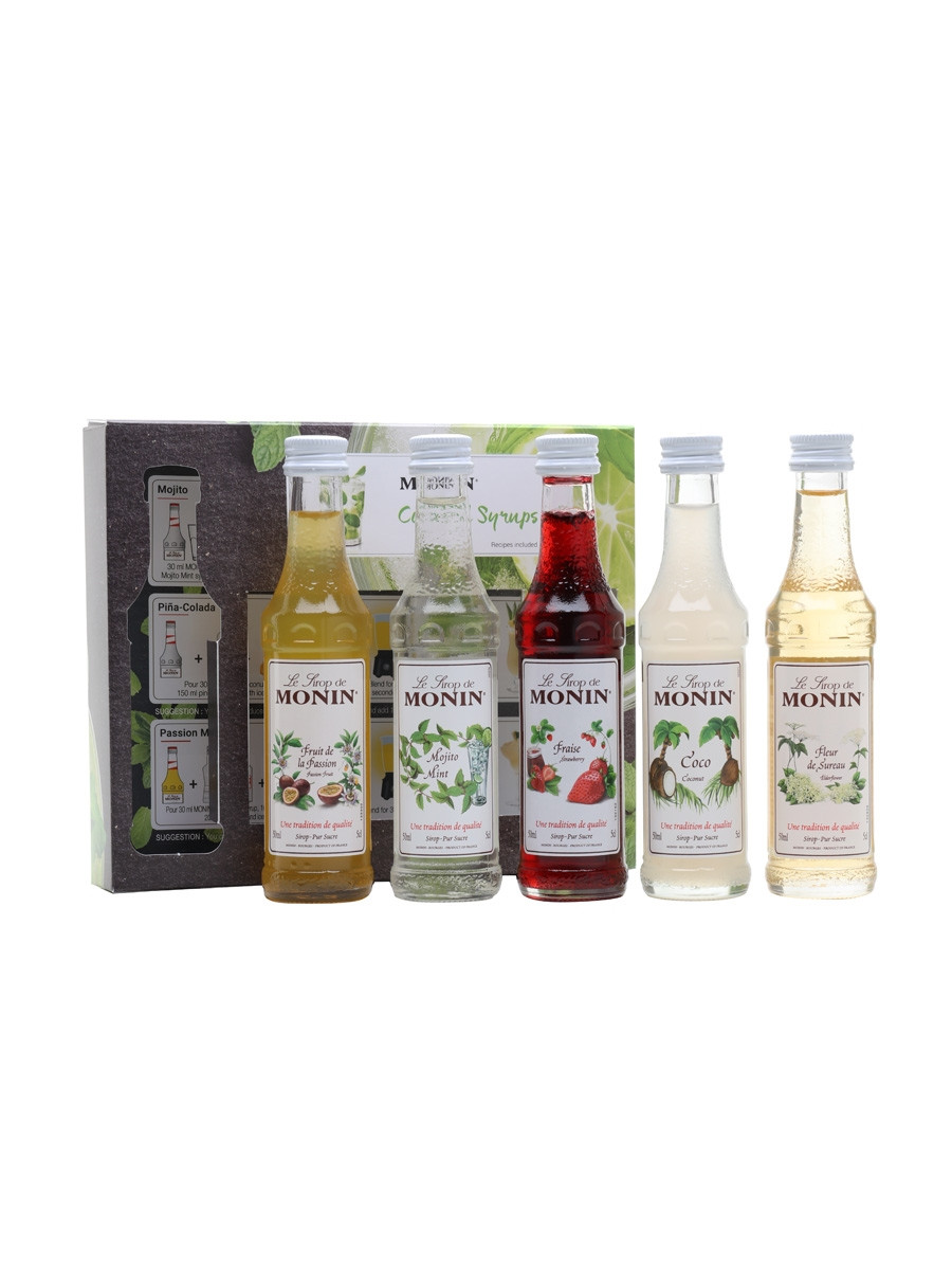 Monin Cocktail Syrups
 Monin Cocktail Syrups Set 5x5cl The Whisky Exchange