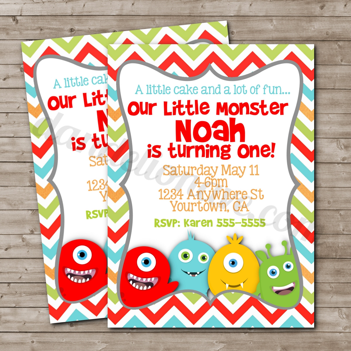 Monster Birthday Invitations
 Little Monster Birthday Invitation