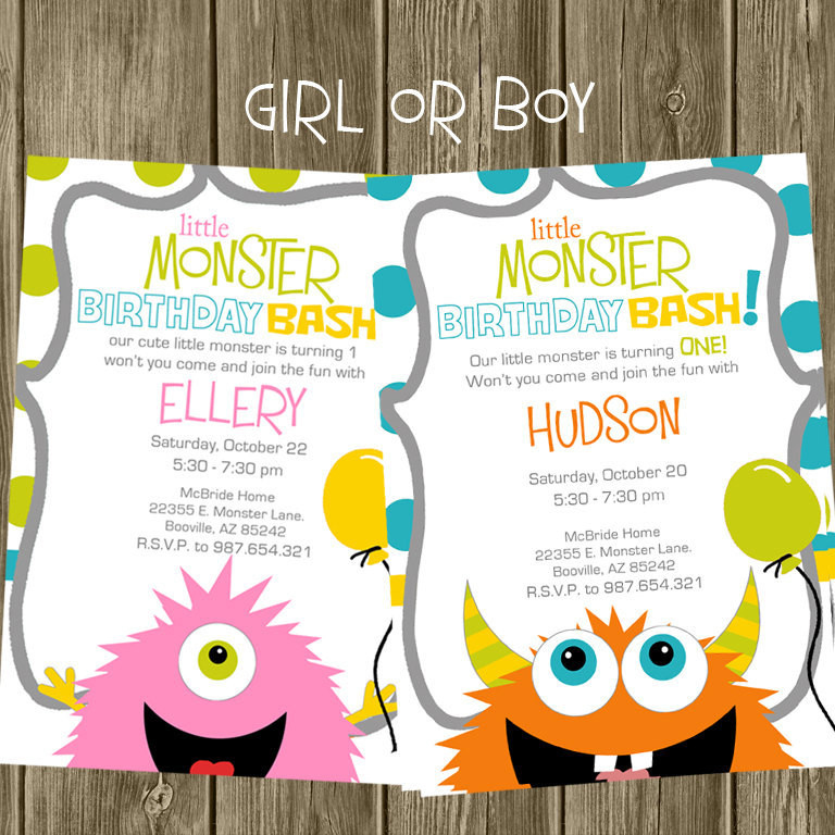 Monster Birthday Invitations
 Monster Birthday Party Invitation