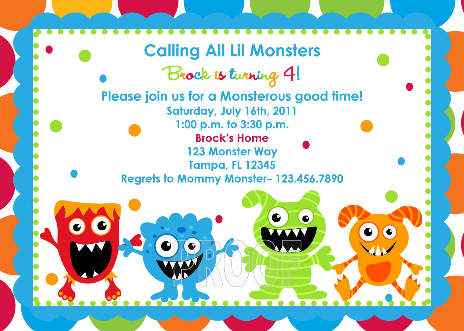 Monster Birthday Invitations
 Adorable Monster Birthday Invitations