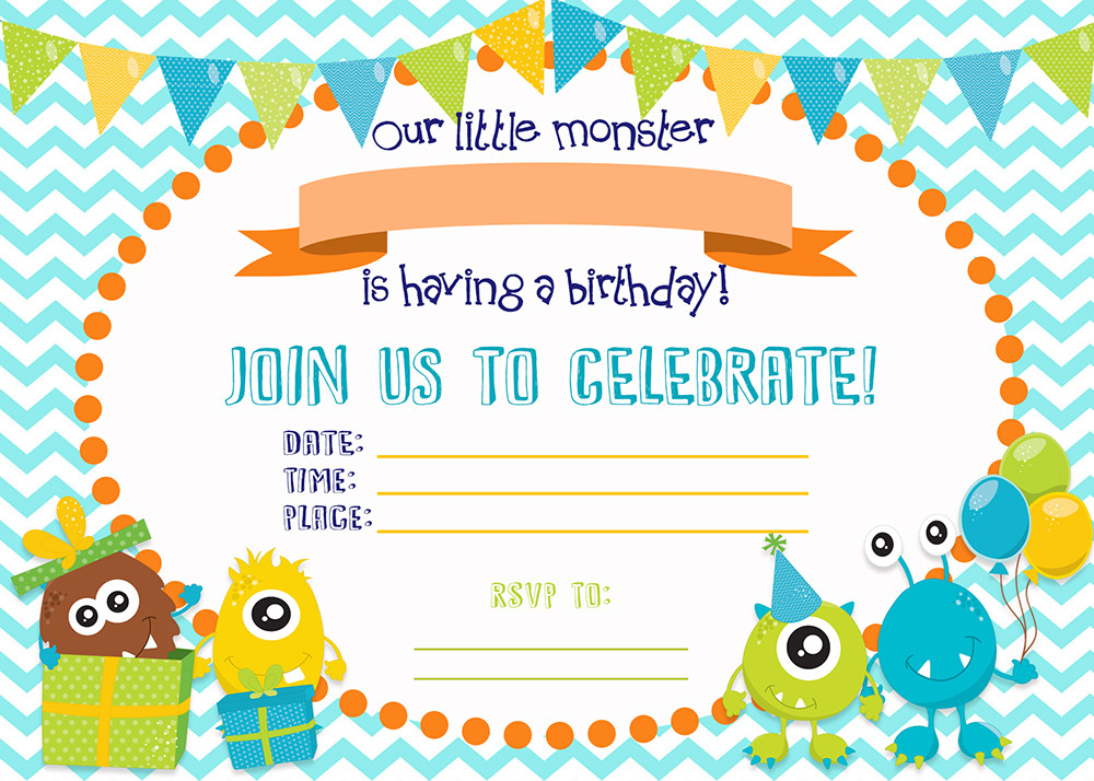 Monster Birthday Invitations
 FREE PRINTABLE Monster Birthday Invitations Six Clever