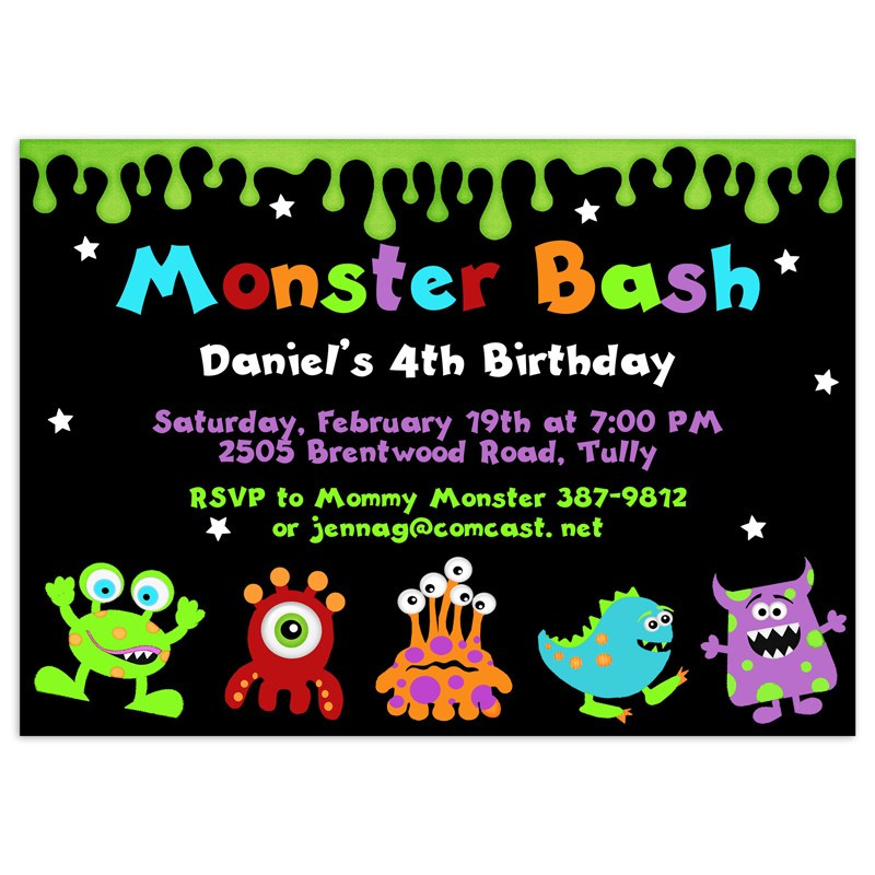 Monster Birthday Invitations
 Monster Birthday Invitations Party Invitation Printed