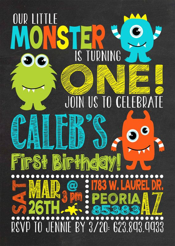 Monster Birthday Invitations
 FREE Monster Birthday Invitations – Bagvania