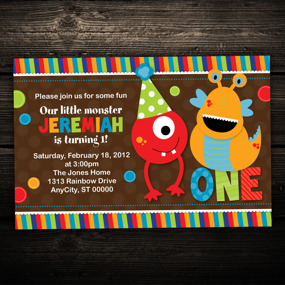 Monster Birthday Invitations
 Monster Birthday Invitations printable birthday invite boys