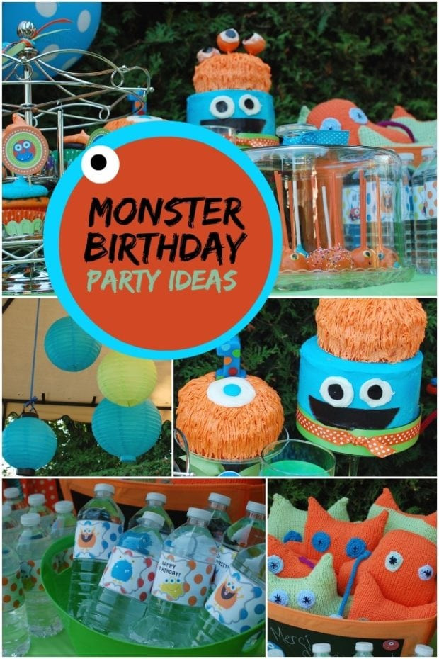 Monster Birthday Party Ideas
 A Silly Monster First Birthday Party Spaceships and