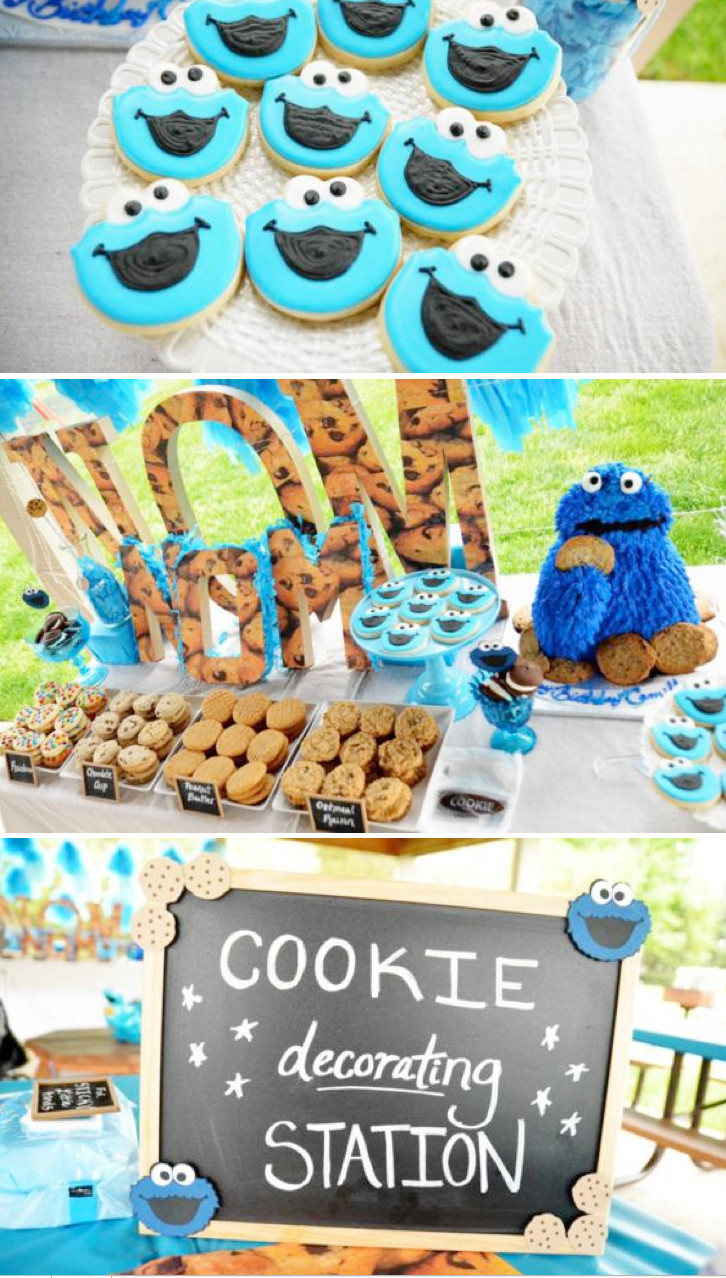 Monster Birthday Party Ideas
 Kara s Party Ideas Chic Girl Blue DIY Cookie Monster