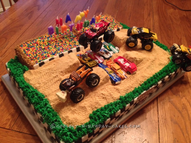 Monster Jam Birthday Cake
 Cool Homemade Monster Jam Birthday Cake