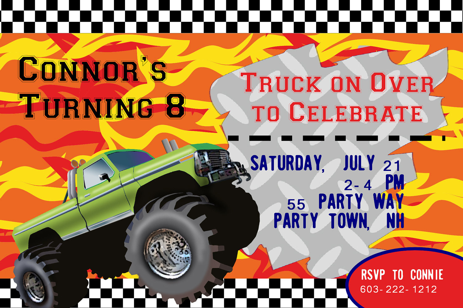 Monster Truck Birthday Party Invitations
 Monster Truck Birthday Party Invitation by