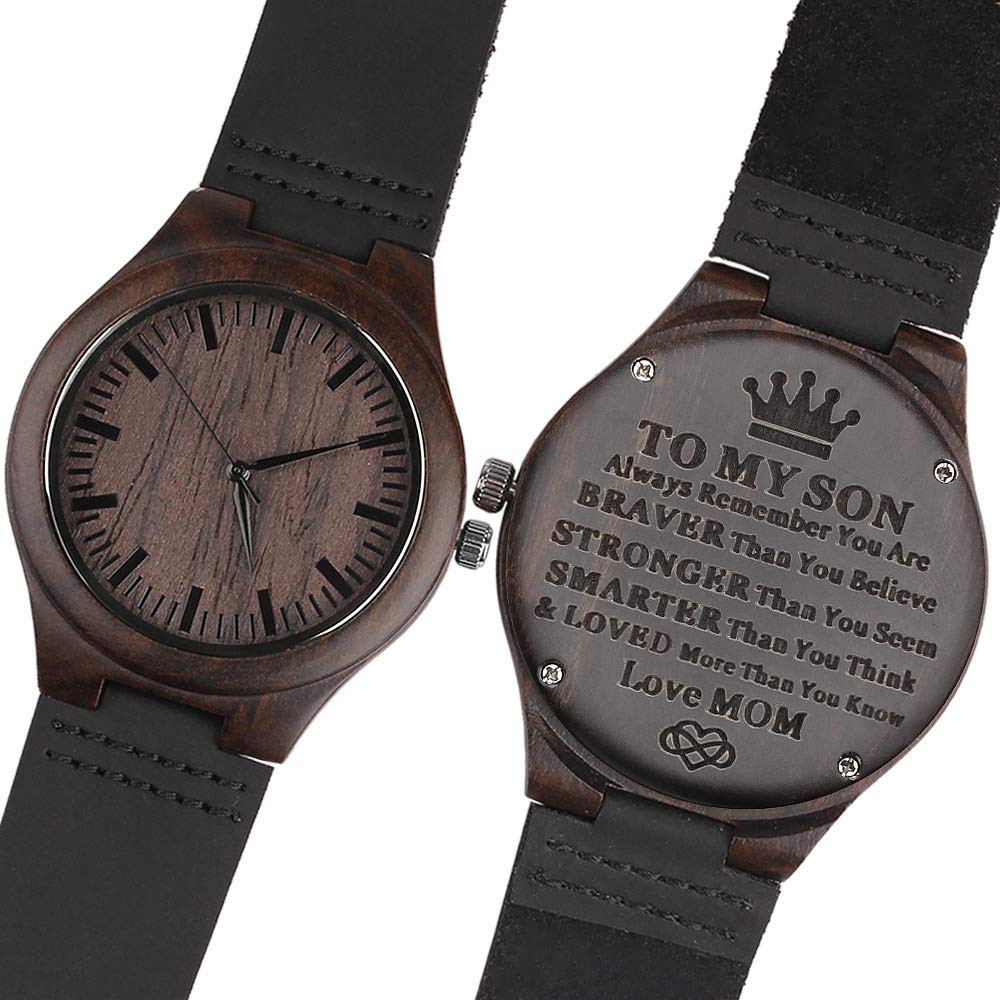 Mother And Son Gift Ideas
 Engraved Son Watches for Men Personalized Son Gifts for
