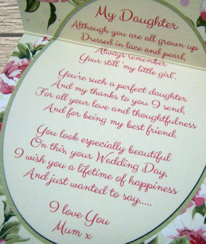 Mother Of The Bride Quotes
 MOTHER OF THE BRIDE GIFT FOR DAUGHTER Sentiments Gift