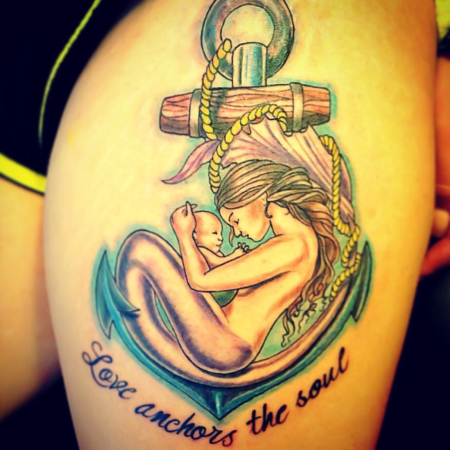 Mother Son Tattoo Quotes
 Mother and son Love anchors the Soul"