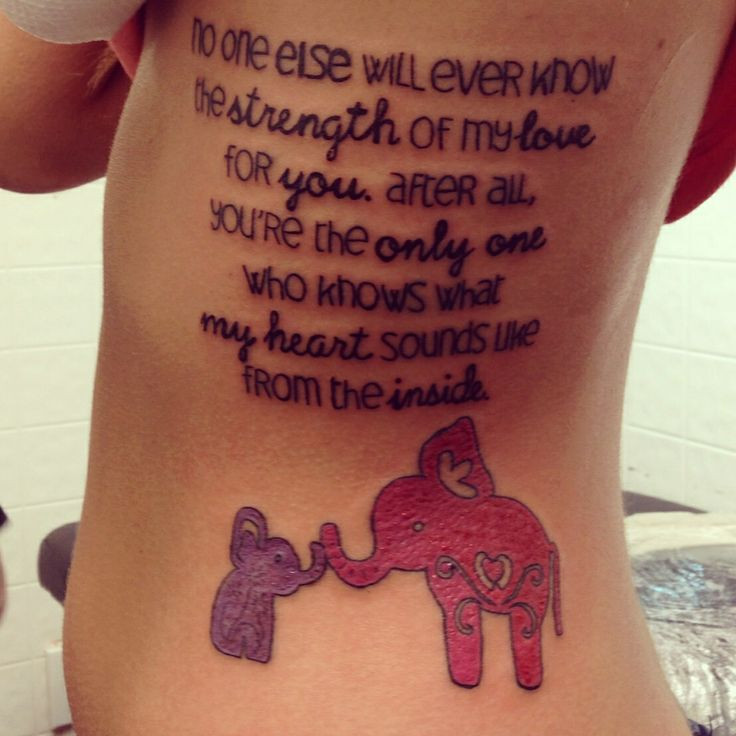 Mother Son Tattoo Quotes
 elephant quotes tattoos motherdaughter