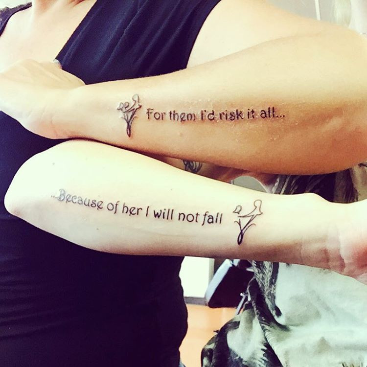 Mother Son Tattoo Quotes
 20 Adorable Mother Daughter Tattoos Pt 2 TheThings