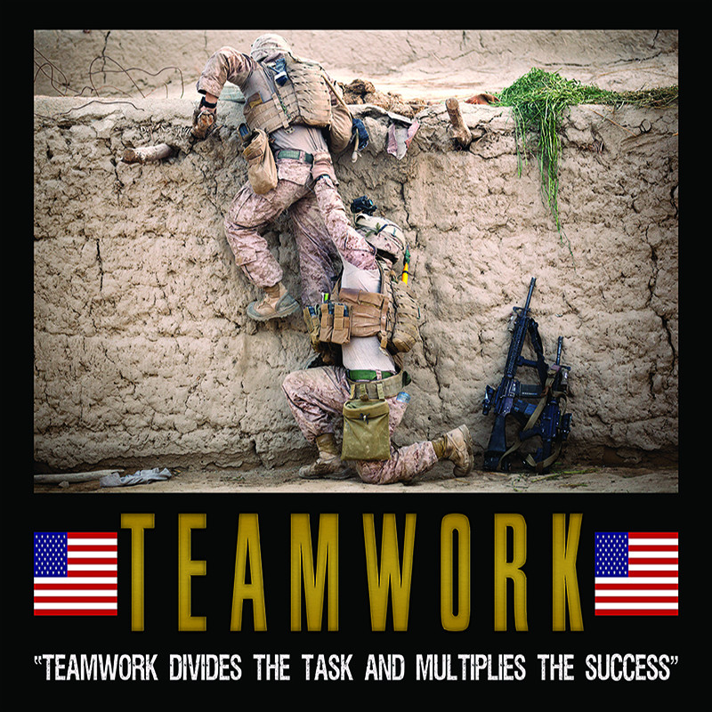 Motivational Military Quotes
 Military Motivation “TEAMWORK” Poster