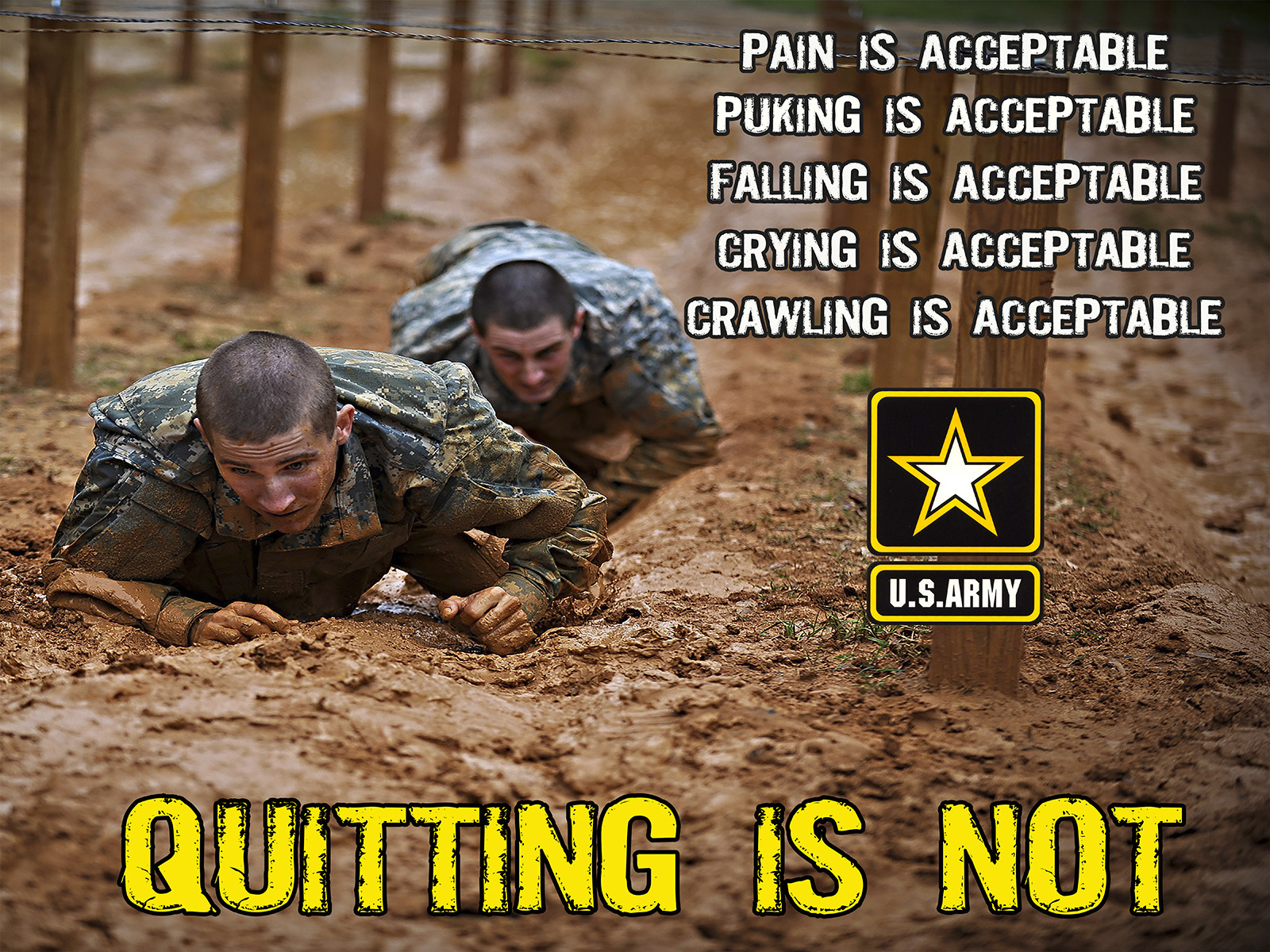 Motivational Military Quotes
 US Army Poster ARMYV68
