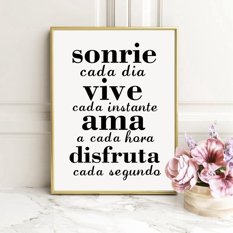 Motivational Quotes In Spanish
 Spanish Inspirational Quotes Canvas Painting Wall Poster