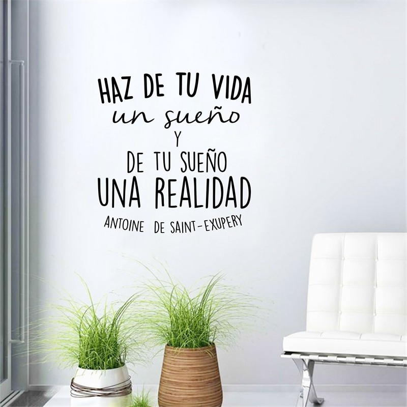 Motivational Quotes In Spanish
 Spanish Inspirational positive Quotes Vinyl Wall Sticker