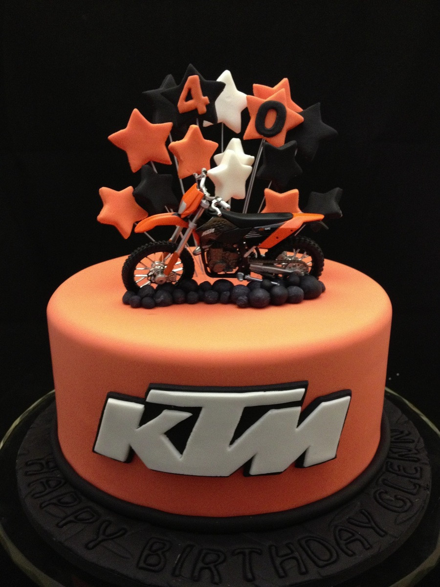 Motorcycle Birthday Cakes
 Ktm Motorbike Cake CakeCentral
