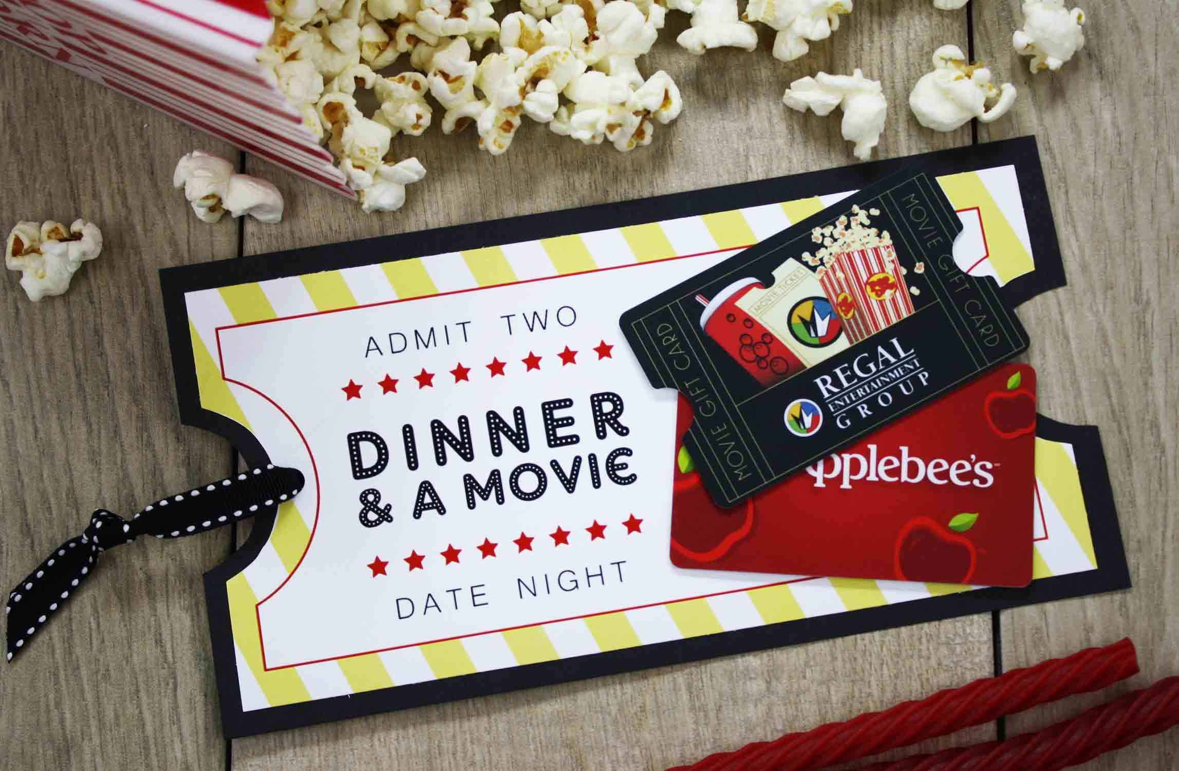 Movie Date Night Gift Basket Ideas
 Free Printable Give DATE NIGHT for a Wedding Gift